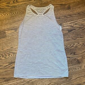 ATHLETA Black and White Striped Racerback Tank.   Size Small.